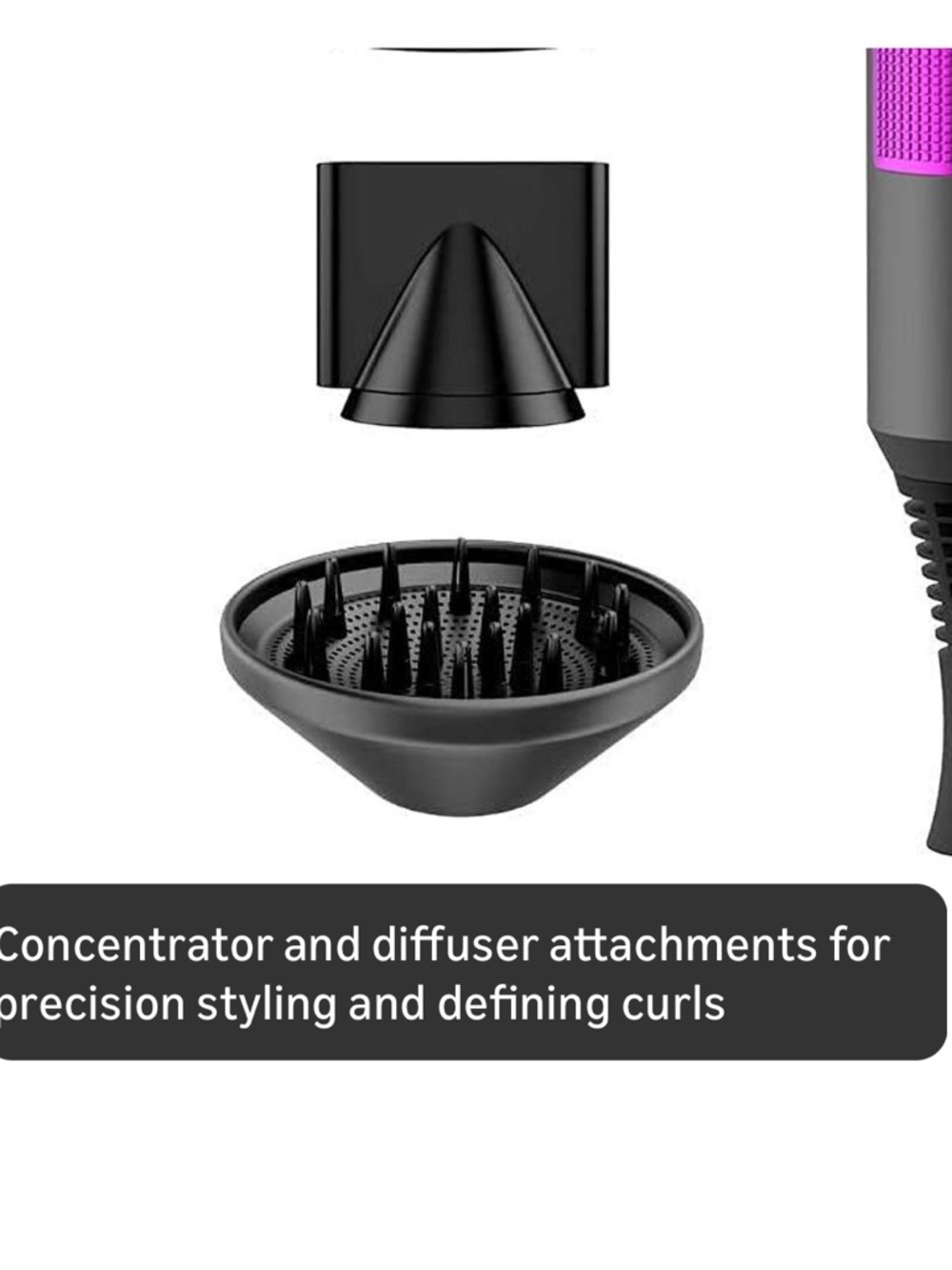 slopehill Professional Ionic Hair Dryer 1800W Fast Dry 2 Nozzle Diffuser - Picture 4 of 15